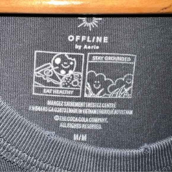 aerie Offline “Fanta” Cropped Shirt Gray Size Medium - Picture 5 of 8